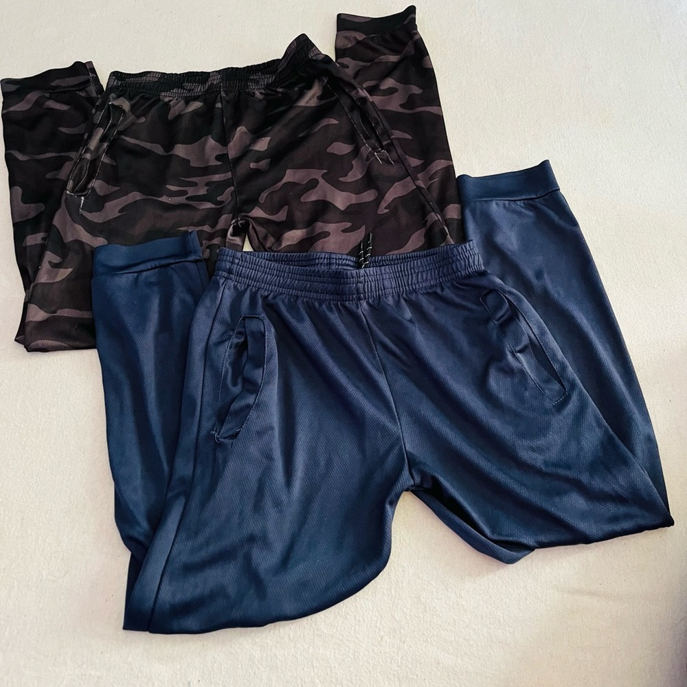 Essentials Kids Black Camo and Navy Joggers